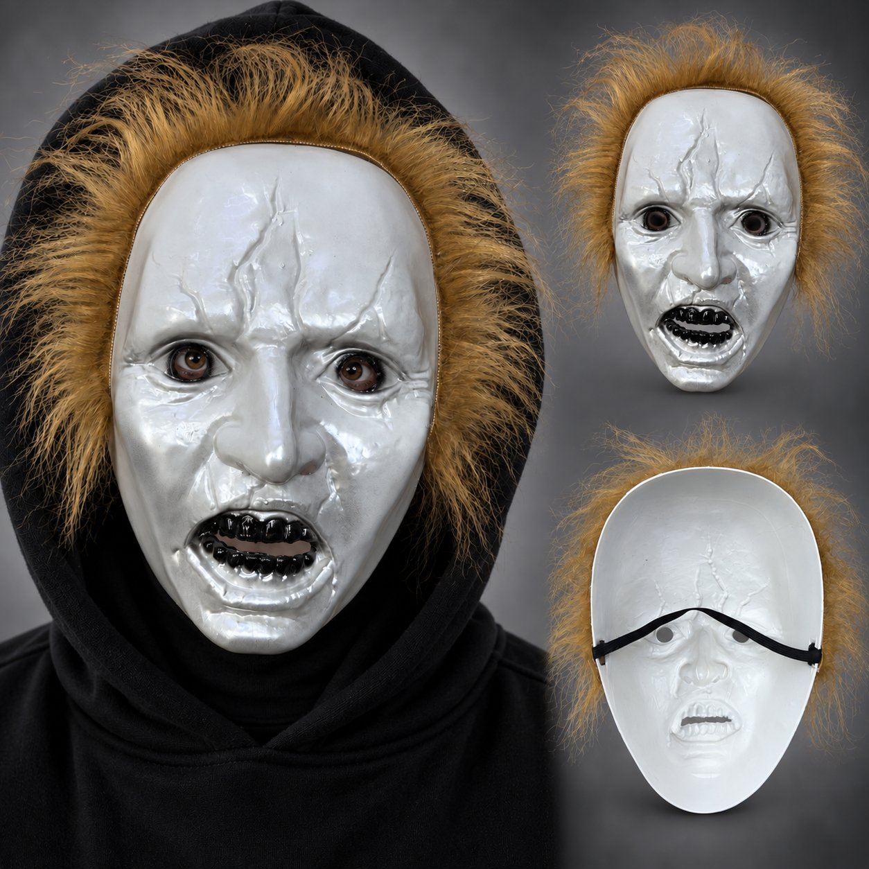 Kahve Saçlı Michael Myers Plastik Karakter Maskesi