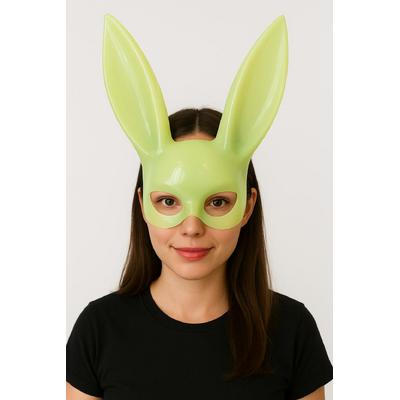 Karanlıkta Parlayan Fosforlu Tavşan Maskesi – Glow Bunny Masquerade Maske (32x22 cm)
