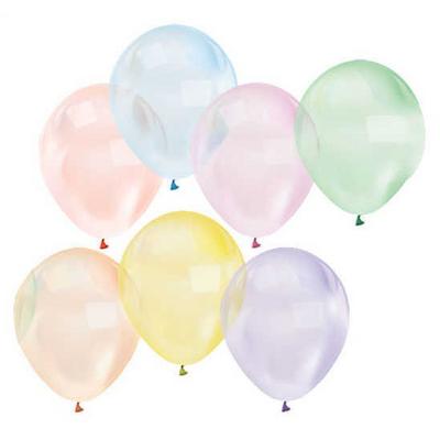 Karışık Renkli Şeffaf Lateks Balon 100 Adet