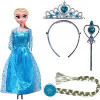 Karlar Ülkesi Elsa Anna Frozen Saçı Asası ve Taç Seti