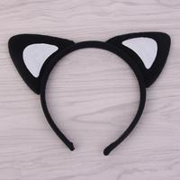 Kedi Kulak Taç Siyah İçi Beyaz Renk Pofuduk 15X17 cm