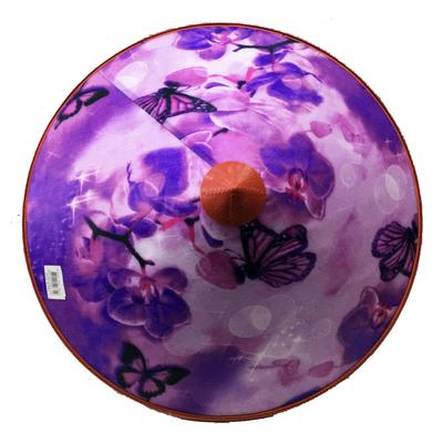 Kelebekli Saten Kaplama Mor Vietnam Şapkası 