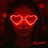 Kırmızı LED Işıklı Kalp Gözlük – 3 Modlu Parti & Glow Gözlüğü