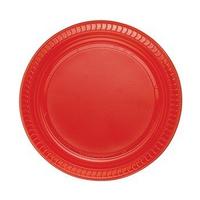 Kırmızı Plastik Tabak 22 cm 25li