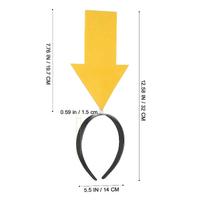 Kişiselleştirilebilir Ok Taç – Üzerine Yazı Yazılabilen Parti Tacı Sarı Renk