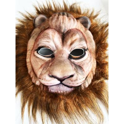 Koyu Kahve Yeleli Aslan Maskesi Mega Eva Malzeme Peluş Maske 1 No