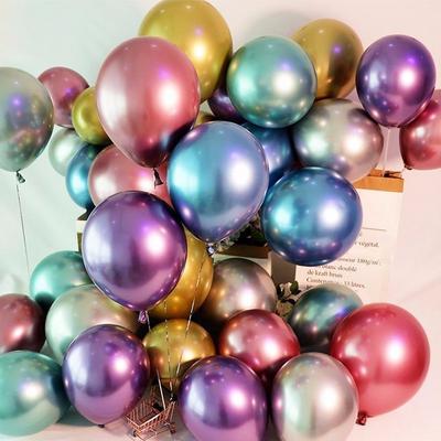 Krom Balon Karışık Renk 50 Adet