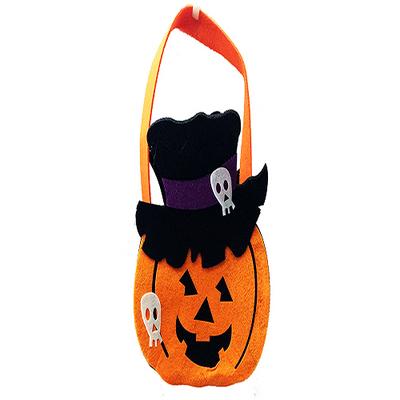 Kuru Kafa İşlemeli Siyah Şapkalı Küçük Boy Balkabağı Keçe Çanta