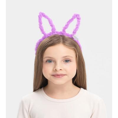 Led Işıklı Peluş Pofuduk Tavşan Kulak Tavşan Taç Lila 17X23 cm