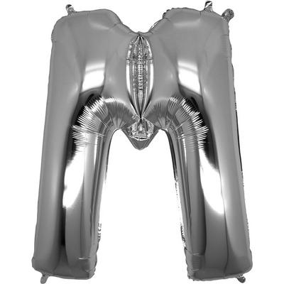 M Harf Folyo Balon Gümüş Renk  40 inç