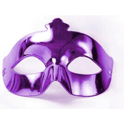 Mor Renk Kostüm Partisi Ekstra Parlak Balo Maskesi 15x10 cm