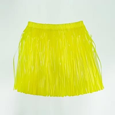 Neon Sarı Hawaii Parti Eteği 40 cm