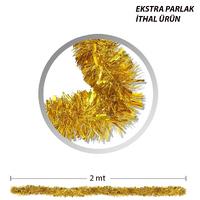 Parti İçin Sim Süs 2 Metre Uzunluk 8 cm Genişlik Altın Renk İthal