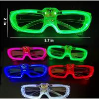 Pembe LED Işıklı Parti Gözlüğü 3 Modlu – Glow & Gece Eğlence Gözlüğü