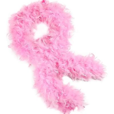 Pembe Renk Kabarık Kalın Otriş Boa Tüy 6 cm Genişlik 180-200 cm Uzunluk