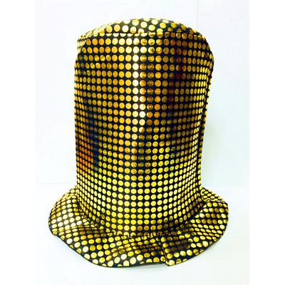 Pullu Altın Sarısı Uzun Büyücü Şapkası