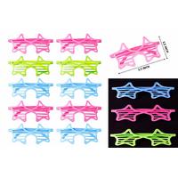 Retro Neon Fosforlu Yıldız Panjur Gözlük 12 Adet – 80’ler 90’lar Parti Stili