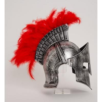 Roma Samuray Kaskı Tüylü Gümüş Renk