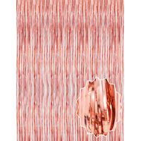 Rose Gold Püsküllü Kapı Perdesi - Parti, Bekarlığa Veda, Doğum Günü 1x2 m