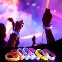 Sarı Led Işıklı Baskı Yapılabilen Pilli Bileklik Bilezik 1,5 cm Genişlik