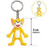 Sevimli Sarı Kedi Figürlü Anahtarlık 6 Cm