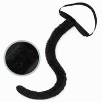 Siyah Peluş Kuyruk Şekil Verilebilir 70 cm