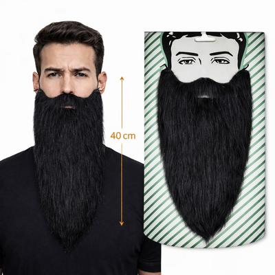 Siyah Renk Lastikli Uzun Takma Sakal 40 cm