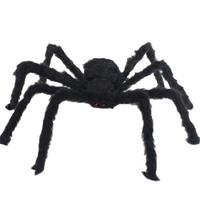 Siyah Renk Tüylü Şekil Verilebilir Halloween Mega Örümcek 75 cm