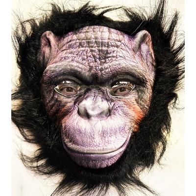 Siyah Saçlı Goril Maskesi Orangutan Maymun Maskesi Mega Peluş 36 No
