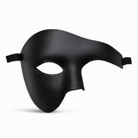 Siyah Yarım Erkek Maske – Phantom Parti & Balo Maskesi