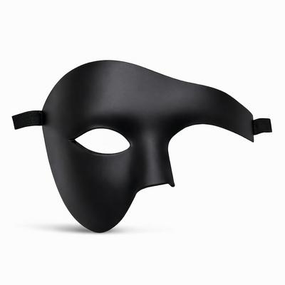 Siyah Yarım Erkek Maske – Phantom Parti & Balo Maskesi