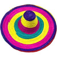 Sombrero Meksika Şapkası Renkli Örme Hasır Yetişkin Boy