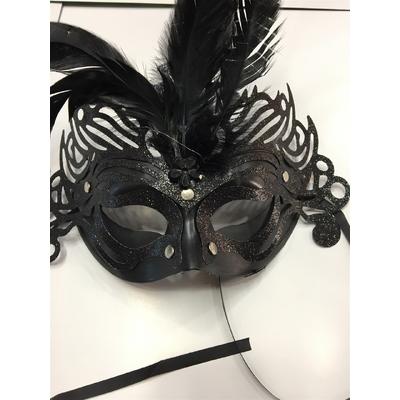 Tüylü Simli Kelebek Parti Maskesi Karışık Renk 12 Adet