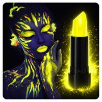 UV Neon Sarı Ruj – Karanlıkta Parlayan Makyaj Boyası