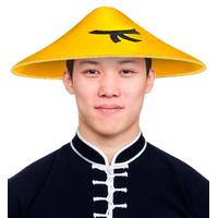 Uzak Doğu Asyalı Çin Japon Şapkası Sarı Renk