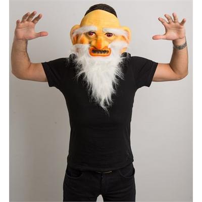 Uzun Ak Sakallı Gulyabani Halloween Maskesi Küçük Boy