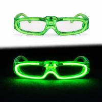 Yeşil LED Işıklı Parti Gözlüğü 3 Modlu – Glow & Gece Eğlence Gözlüğü