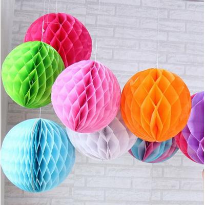 Yuvarlak Şekil Kağıt Fener Süs 25 cm 4 Adet